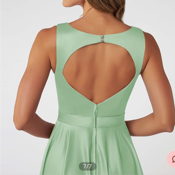 DONATED Azazie Jakayla Dress in Dusty Sage size 6 - Picture 3 of 11